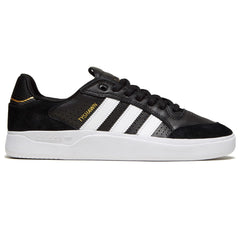 Adidas Tyshawn Low Skateboard Shoe - Core Black/White/Gold Metallic