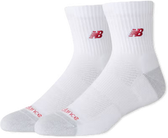 New Balance Active NB Premium Quarter White 2 Pack Socks