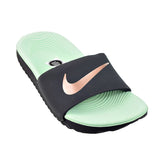 Nike Kawa (PS) Little Kids' Slides Off Noir-Mint Foam-Metallic Red Bronze