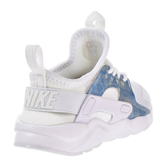 Nike Huarache Run Ultra Little Kids Running Shoes White/White-Royal Tint