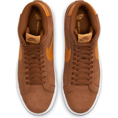 Nike SB Blazer Mid Skate Shoe - Pecan/Light Curry-Pecan-White