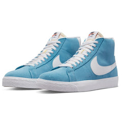 Nike SB Blazer Mid Skate Shoe - Cerulean/White-Cerulean-White