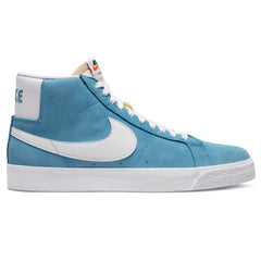 Nike SB Blazer Mid Skate Shoe - Cerulean/White-Cerulean-White