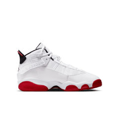 Big Kids' Jordan 6 Rings "White University Red"