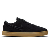 Nike SB Big Kids Check Canvas Skateboard Shoe - Black/Black-Gum Light Brown