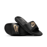Men's Nike Victori One Slides "Black Metallic Gold"