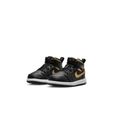 Baby/Toddler Jordan 1 Mid "Black Metallic Gold"