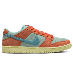 Nike SB Dunk Low Pro Premium Skateboard Shoe - Orange/Noise Aqua-Emerald Rise-Orange