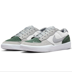 Nike SB Force 58 Skateboard Shoe - White/Silver-Fir-White