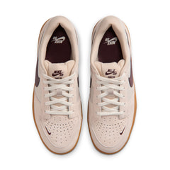Nike SB Force 58 Skateboard Shoe - Cream/Burgundy Crush-Gum Light Brown
