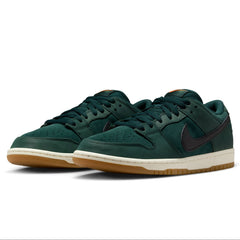 Nike SB Dunk Low Pro ISO Skateboard Shoe - Deep Fir/Black-Fir-Sail