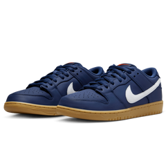 Nike SB Dunk Low Pro OL Skateboard Shoe - Navy/White-Navy-Gum Light Brown