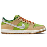 Nike SB Dunk Low Pro Skateboard Shoe - Sesame/Metallic Silver-Pear-Fir