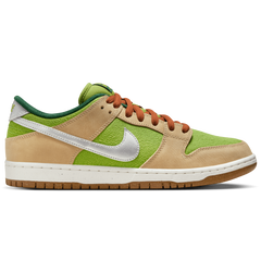 Nike SB Dunk Low Pro Skateboard Shoe - Sesame/Metallic Silver-Pear-Fir