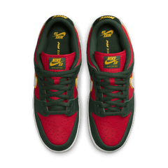 Nike SB Dunk Low Pro Premium "Supersonics" Skateboard Shoe - Fir/White-University Gold-Fire Red