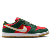 Nike SB Dunk Low Pro Premium "Supersonics" Skateboard Shoe - Fir/White-University Gold-Fire Red