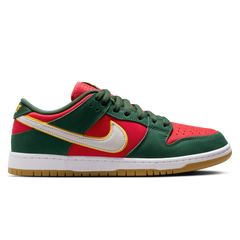 Nike SB Dunk Low Pro Premium "Supersonics" Skateboard Shoe - Fir/White-University Gold-Fire Red