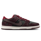 Nike SB x Riot Skate Shop Dunk Low Pro QS Skateboard Shoe - Mahogany/Dark Beetroot-Team Red-Sail