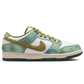 Nike SB Dunk Low Pro Alexis Sablone Chameleon QS Skateboard Shoe - Oil Green/Desert Moss-White