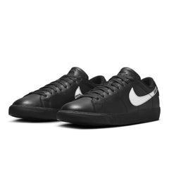 Nike SB X Dancer Blazer Low Skateboard Shoe - Black/Metallic Silver-Black