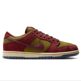 Nike SB Dunk Low Pro Skateboard Shoe - Dark Team Red/Burgundy Crush-Olive Flak