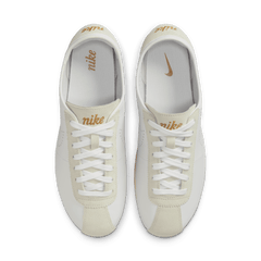 Women's Nike Cortez Leather "White Bronze Perforated Swoosh"