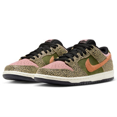 Nike SB Arts & Rec Dunk Low Pro QS Skateboard Shoe - Khaki/Amber Brown-Rough Green-Rust Pink