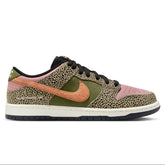 Nike SB Arts & Rec Dunk Low Pro QS Skateboard Shoe - Khaki/Amber Brown-Rough Green-Rust Pink