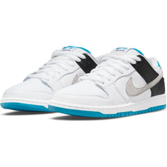 Nike SB Dunk Low Pro Skate Shoe - White/Neutral Grey-Black-Laser Blue