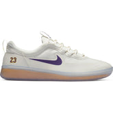 Nike SB Nyjah Free 2 NBA Skateboard Shoe - Summit White/Court Purple-Amarillo