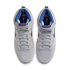 Nike SB Dunk High Premium Skateboard Shoes - Cloud Grey/Rush Blue-Team Orange-White
