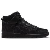 Nike SB Dunk High Pro Skateboard Shoes - Black/Black-Metallic Gold