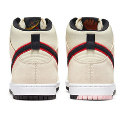 Nike SB Dunk High Premium Skateboard Shoes - Coconut Milk/Black-Team Orange-White