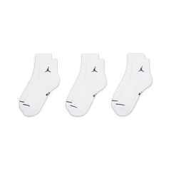 Jordan Everyday Ankle Socks 3 Pairs "White Black" (Unisex)