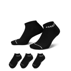 Jordan Everyday No-Show Socks "Black White" (3 Pairs) (Unisex)