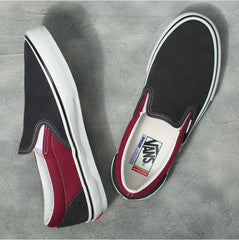Vans Skate Slip-On Skateboard Shoe - Asphalt/Pomegranate