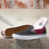 Vans Skate Slip-On Skateboard Shoe - Asphalt/Pomegranate
