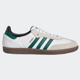 Adidas Samba ADV Skateboard Shoe - White/Green/White