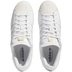 Adidas Superstar ADV Skateboard Shoe - White/White/Gold Metallic
