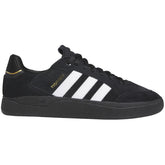 Adidas Tyshawn Low Skateboard Shoe - Core Black/White/Gold Metallic