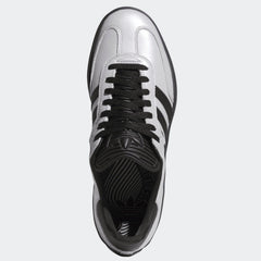 Adidas Puig Samba Skateboard Shoe - Silver Metallic/Core Black/Core Black