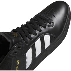 Adidas Tyshawn Skate Shoe - Core Black/White/Gold Metallic
