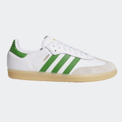 Adidas Samba ADV Skateboard Shoe - White/Green/Gum