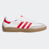 Adidas Puig Samba Skateboard Shoe - Cloud White/Better Scarlet/Gum