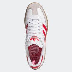 Adidas Puig Samba Skateboard Shoe - Cloud White/Better Scarlet/Gum