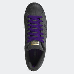 Adidas Superstar ADV Skateboard Shoe - Carbon/Carbon/Purple