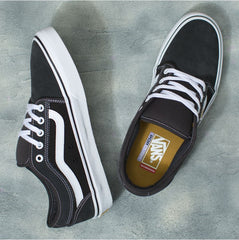 Vans Twill Chukka Low Sidestripe Skateboard Shoe - Raven/Black