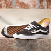 Vans Twill Chukka Low Sidestripe Skateboard Shoe - Raven/Black