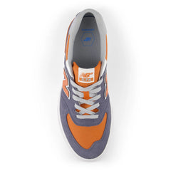 New Balance Numeric 574 Vulc Skateboard Shoe - Grey/Orange