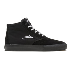 Lakai Riley 3 High Skateboard Shoe - Black/Black